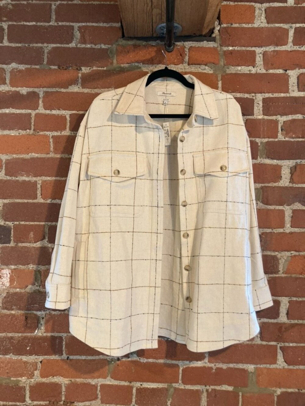 Oversized cream Madewell Shacket